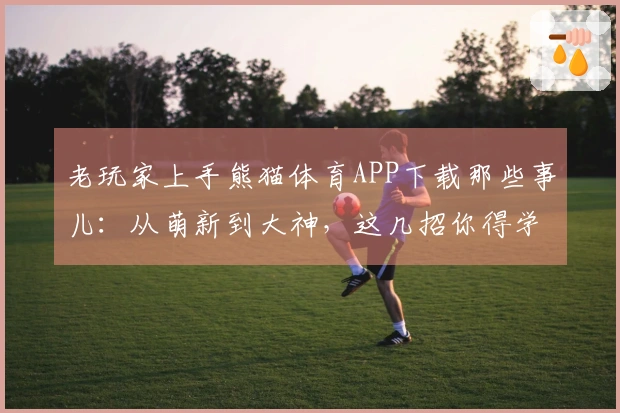 老玩家上手熊猫体育APP下载那些事儿：从萌新到大神，这几招你得学！